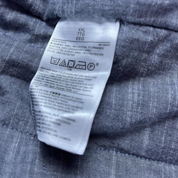 Banana Republic Jacket Mens 2XL Charcoal Hooded Utility Field Canvas Pockets - Picture 5 of 11